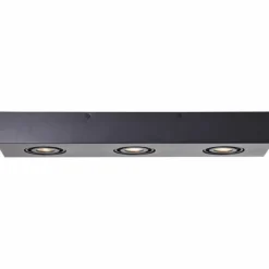 Plafonnier Brilliant Doro LED Noir, 3 lumières