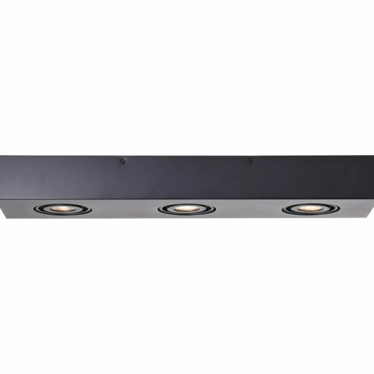 Plafonnier Brilliant Doro LED Noir, 3 lumières