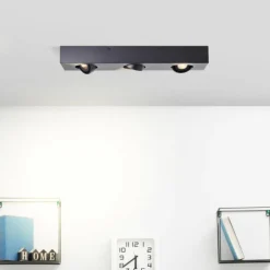 Plafonnier Brilliant Doro LED Noir, 3 lumières