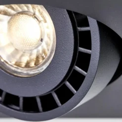 Plafonnier Brilliant Doro LED Noir, 3 lumières