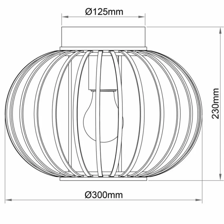 Plafonnier Brilliant Enca Noir, 1 lumière
