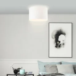 Plafonnier Brilliant Esher Argenté, 1 lumière