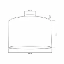 Plafonnier Brilliant Esher Argenté, 1 lumière