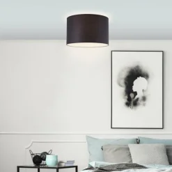 Plafonnier Brilliant Esher Argenté, 1 lumière