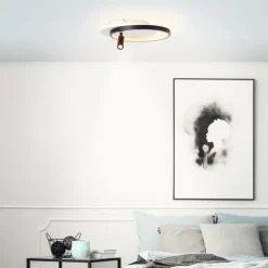 Plafonnier Brilliant Eunomia LED Noir, Blanc, 1 lumière