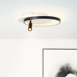 Plafonnier Brilliant Eunomia LED Noir, Blanc, 1 lumière