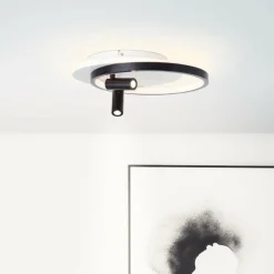 Plafonnier Brilliant Eunomia LED Noir, Blanc, 1 lumière