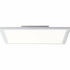 Plafonnier Brilliant Flat LED Argenté, 1 lumière, Télécommandes