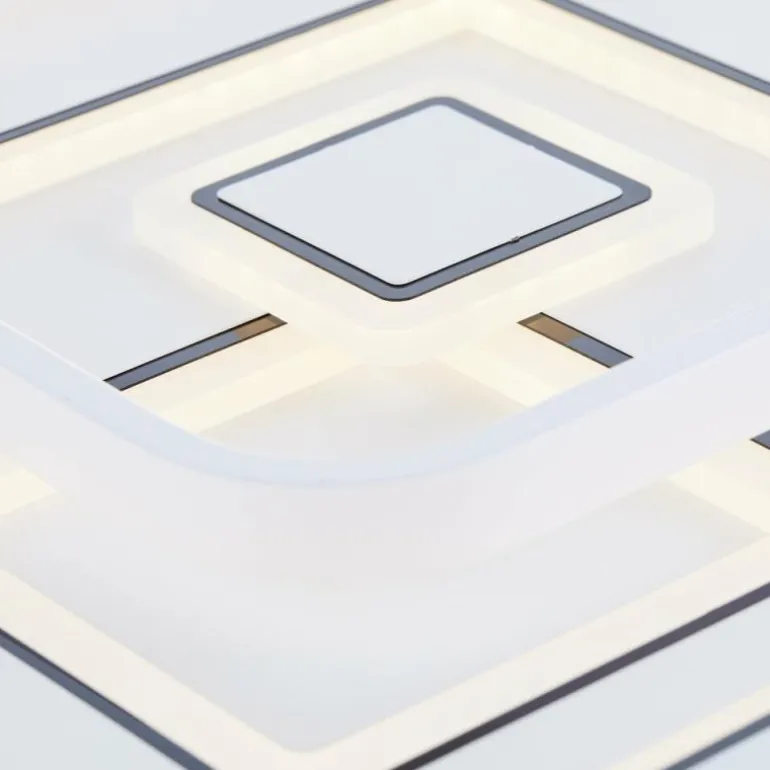 Plafonnier Brilliant Furtado LED Noir, Blanc, 1 lumière, Télécommandes