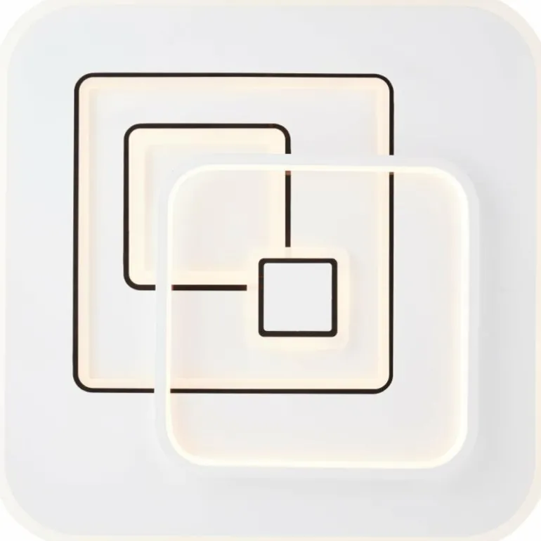 Plafonnier Brilliant Furtado LED Noir, Blanc, 1 lumière, Télécommandes