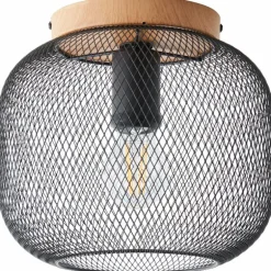 Plafonnier Brilliant Giada Couleur bois, 1 lumière