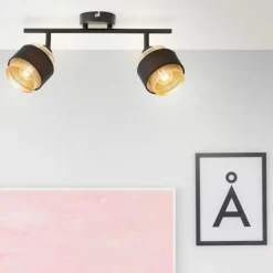 Plafonnier Brilliant Grove Noir, 2 lumières