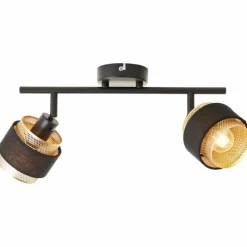 Plafonnier Brilliant Grove Noir, 2 lumières