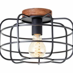 Plafonnier Brilliant Gwen Bois foncé, 1 lumière