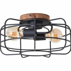 Plafonnier Brilliant Gwen Bois foncé, 2 lumières