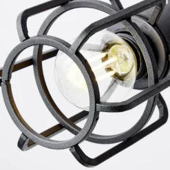 Plafonnier Brilliant Gwen Bois foncé, 3 lumières