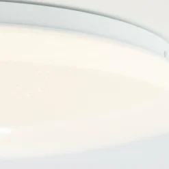 Plafonnier Brilliant Heddy LED Blanc, 1 lumière, Télécommandes, Changeur de couleurs