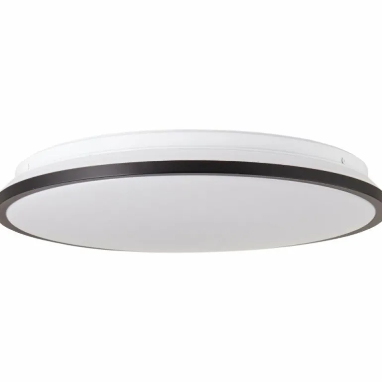 Plafonnier Brilliant Heida LED Noir, Blanc, 1 lumière, Télécommandes, Changeur de couleurs