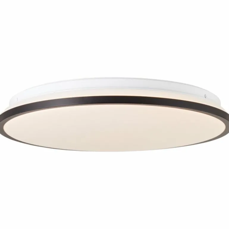 Plafonnier Brilliant Heida LED Noir, Blanc, 1 lumière, Télécommandes, Changeur de couleurs