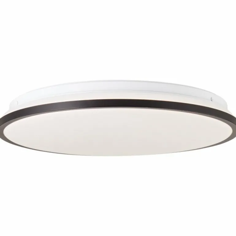 Plafonnier Brilliant Heida LED Noir, Blanc, 1 lumière, Télécommandes, Changeur de couleurs