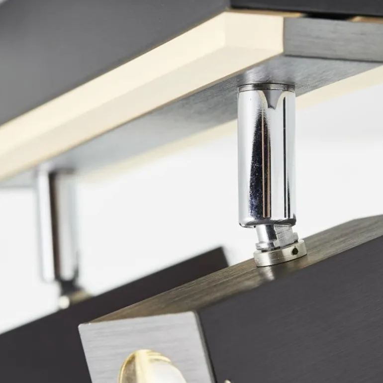 Plafonnier Brilliant Howle LED Aluminium, Noir, 2 lumières