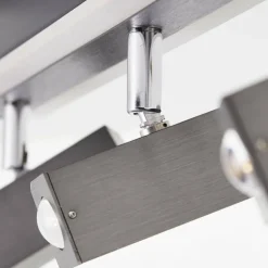 Plafonnier Brilliant Howle LED Aluminium, Noir, 4 lumières