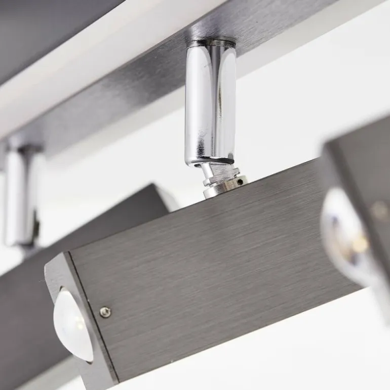 Plafonnier Brilliant Howle LED Aluminium, Noir, 4 lumières