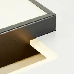 Plafonnier Brilliant Hutson LED Noir, Blanc, 1 lumière, Télécommandes