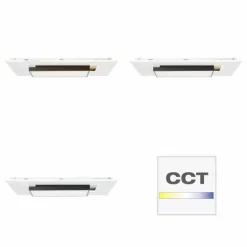 Plafonnier Brilliant Hutson LED Noir, Blanc, 1 lumière, Télécommandes