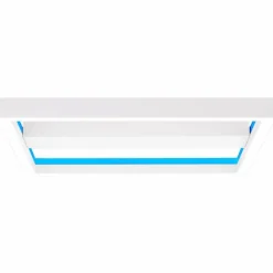 Plafonnier Brilliant Icarus LED Blanc, 1 lumière, Télécommandes, Changeur de couleurs