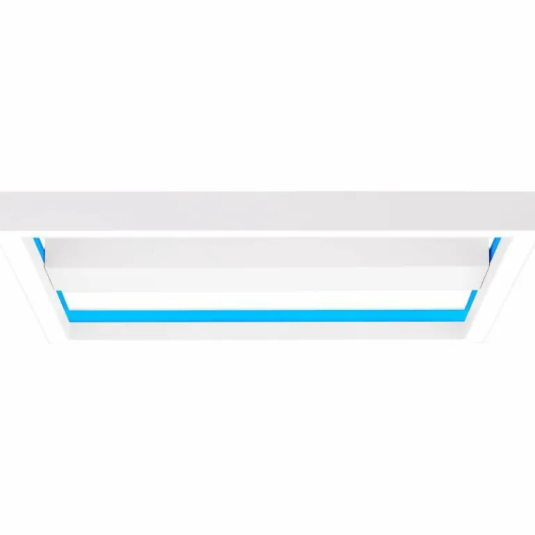 Plafonnier Brilliant Icarus LED Blanc, 1 lumière, Télécommandes, Changeur de couleurs