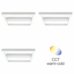 Plafonnier Brilliant Icarus LED Blanc, 1 lumière, Télécommandes, Changeur de couleurs