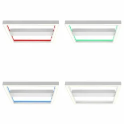 Plafonnier Brilliant Icarus LED Blanc, 1 lumière, Télécommandes, Changeur de couleurs