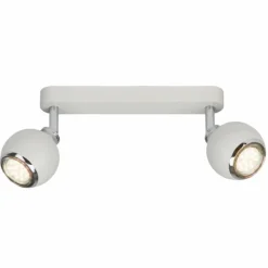 Plafonnier Brilliant Ina LED Blanc, 2 lumières