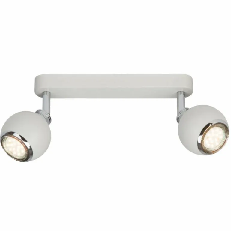 Plafonnier Brilliant Ina LED Blanc, 2 lumières