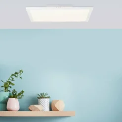 Plafonnier Brilliant Jacinda LED Blanc, 1 lumière, Télécommandes