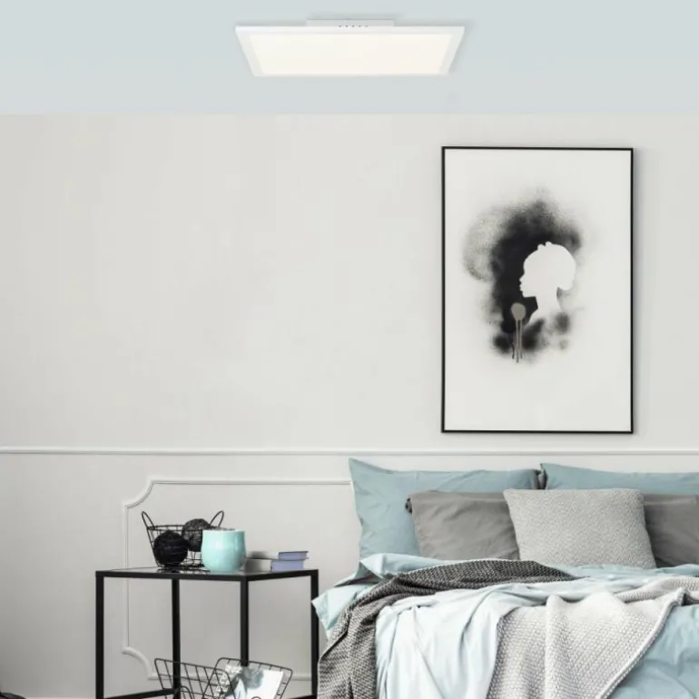 Plafonnier Brilliant Jacinda LED Blanc, 1 lumière, Télécommandes