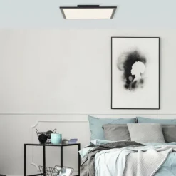 Plafonnier Brilliant Jacinda LED Noir, 1 lumière, Télécommandes