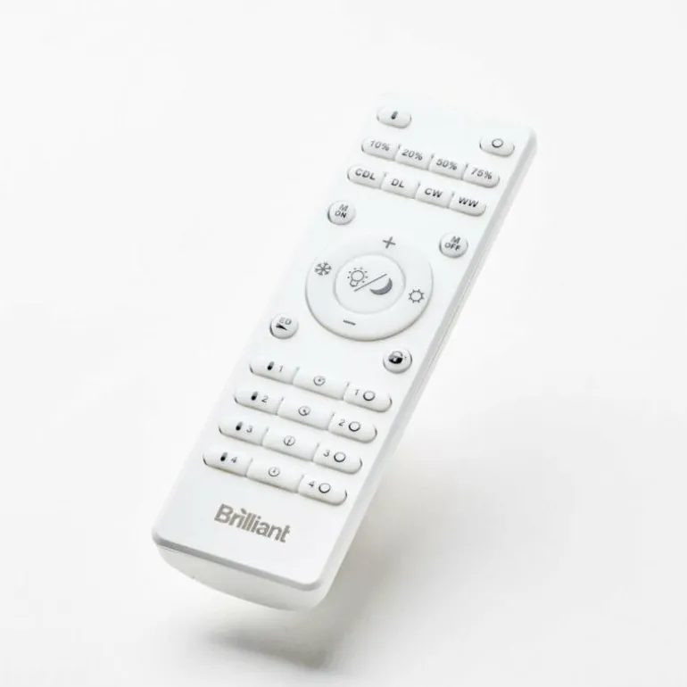 Plafonnier Brilliant Jacinda LED Blanc, 1 lumière, Télécommandes