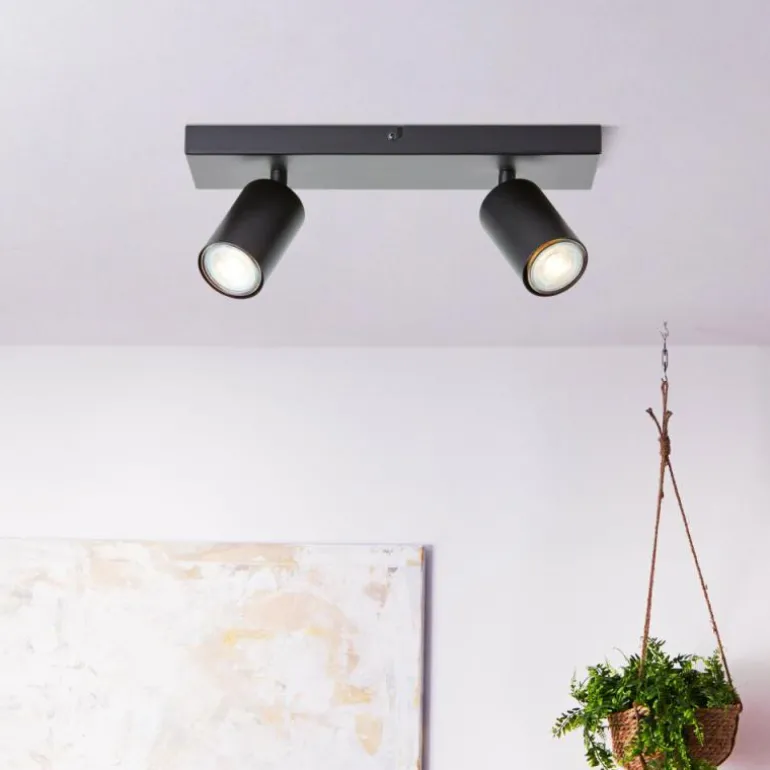 Plafonnier Brilliant Jello LED Noir, 2 lumières