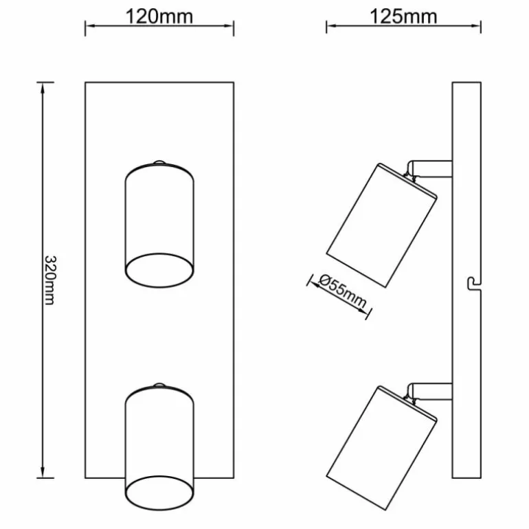 Plafonnier Brilliant Jello LED Noir, 2 lumières