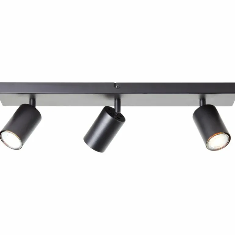 Plafonnier Brilliant Jello LED Noir, 3 lumières