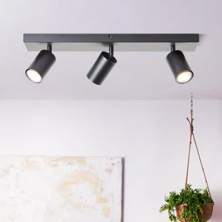 Plafonnier Brilliant Jello LED Noir, 3 lumières