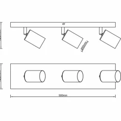 Plafonnier Brilliant Jello LED Noir, 3 lumières