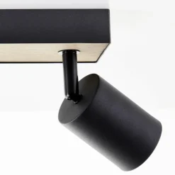 Plafonnier Brilliant Jello Wood Écru, Noir, 2 lumières