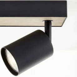 Plafonnier Brilliant Jello Wood Écru, Noir, 3 lumières