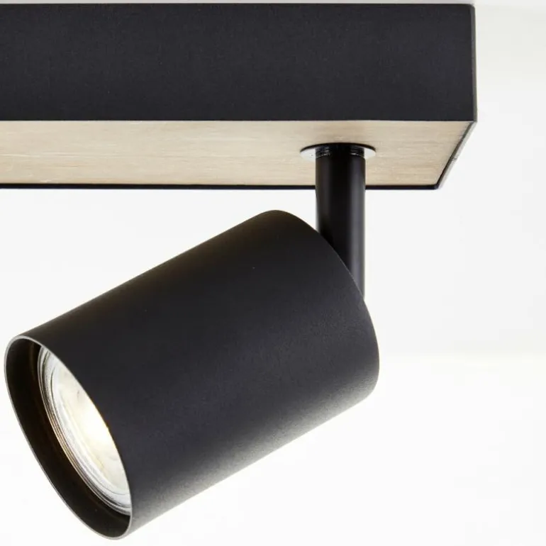 Plafonnier Brilliant Jello Wood Écru, Noir, 3 lumières