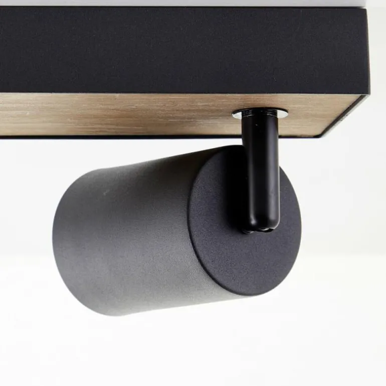 Plafonnier Brilliant Jello Wood Écru, Noir, 4 lumières