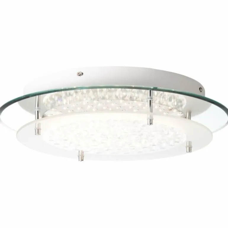 Plafonnier Brilliant Jolene Chrome, 1 lumière, Télécommandes