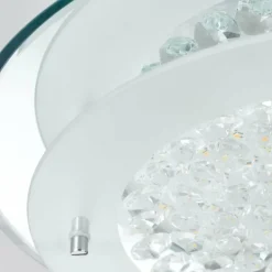 Plafonnier Brilliant Jolene Chrome, 1 lumière, Télécommandes